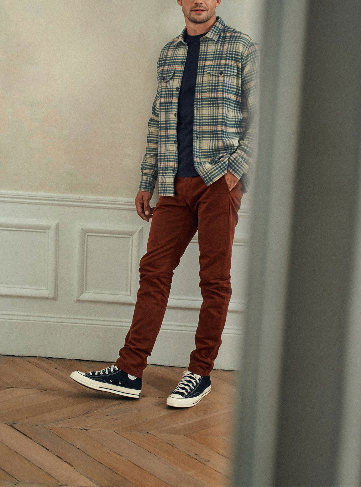 Surchemise Parker Bouteille/Ecru