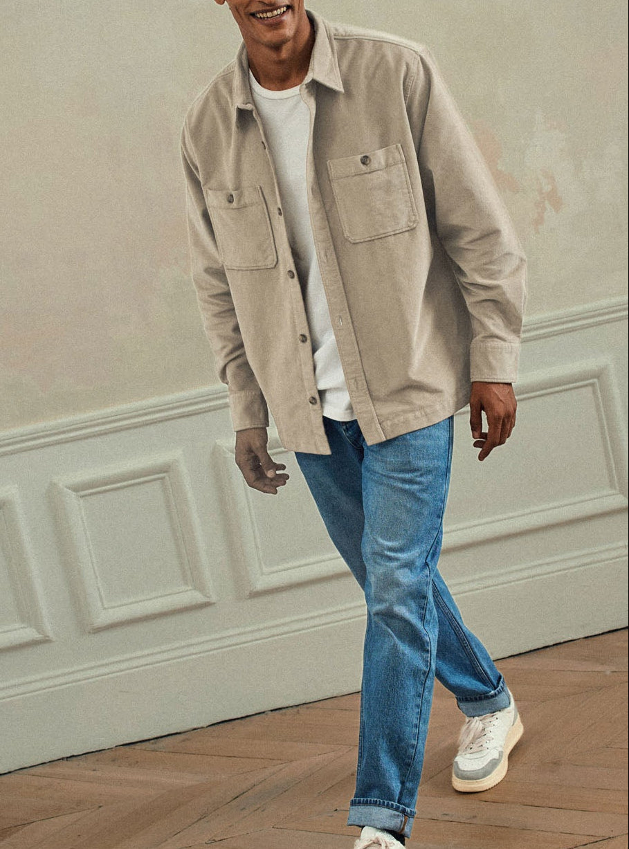 Beige Chelsea Overshirt-5