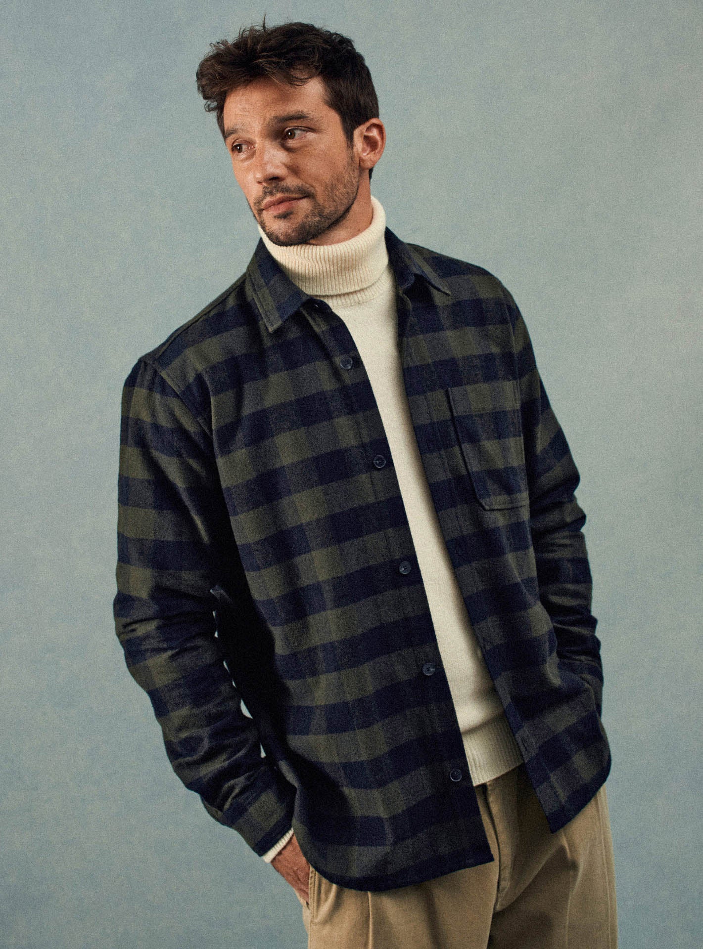 Surchemise Finn Khaki/Black