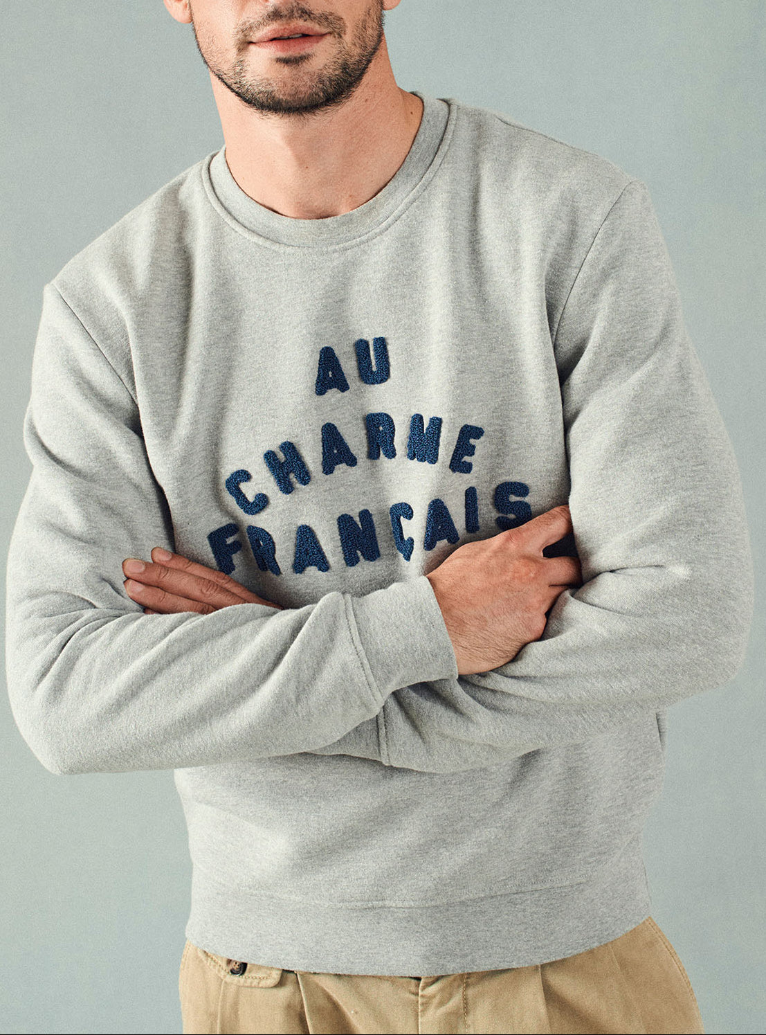 Sweat Legend Gris et Bleu Naval-1