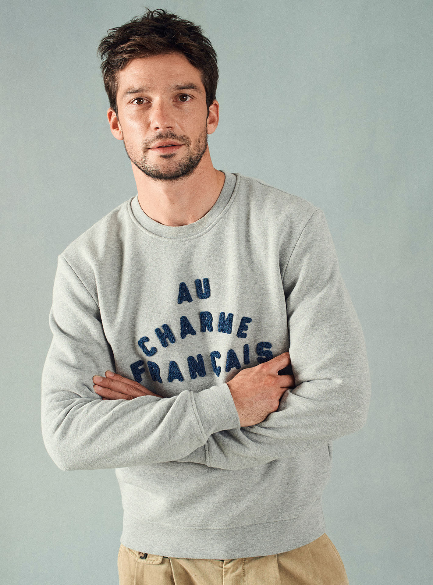 Sweat Legend Gris et Bleu Naval