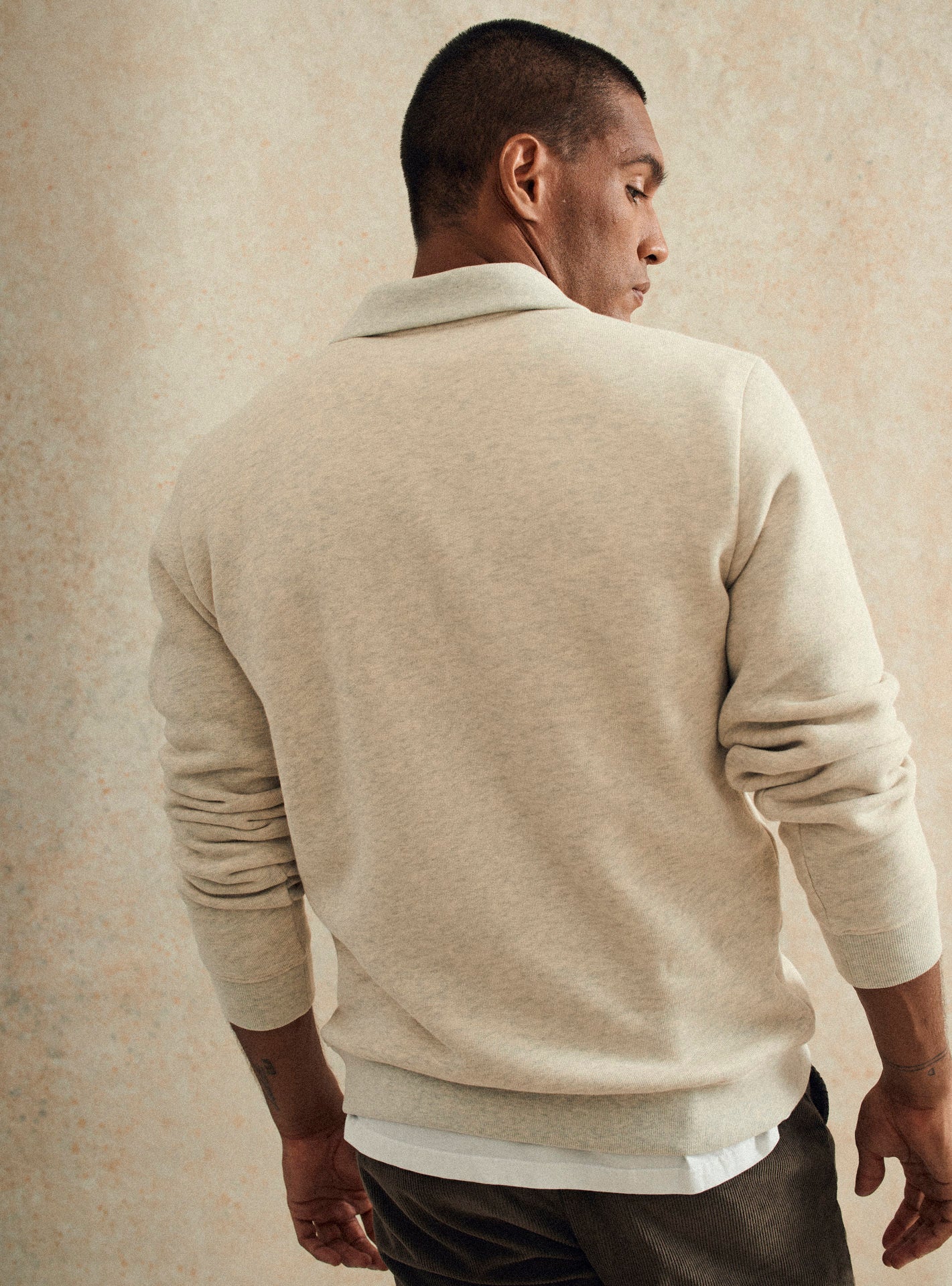 Edgar Mixed Beige Sweatshirt