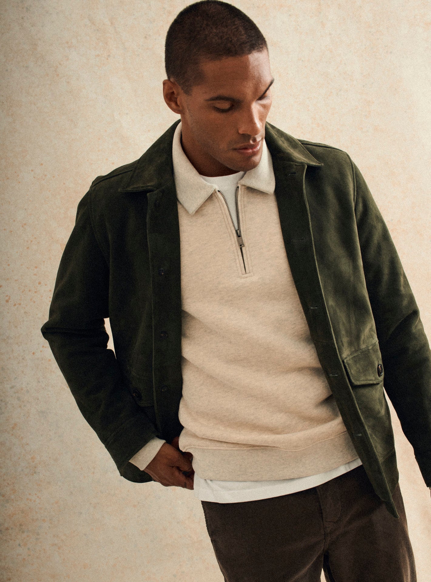 Edgar Mixed Beige Sweatshirt