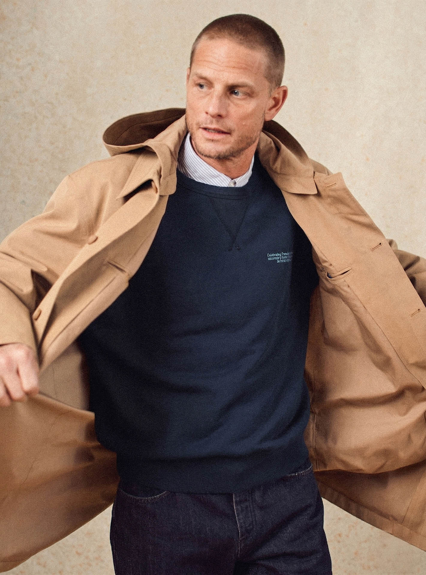 Jean Navy Sweatshirt-5