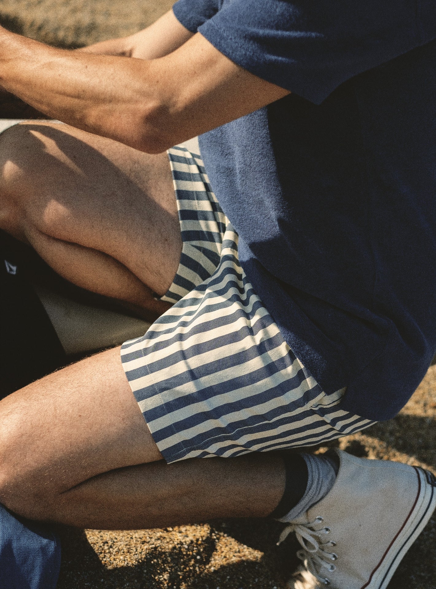 Nery Celeste Striped Swim Short