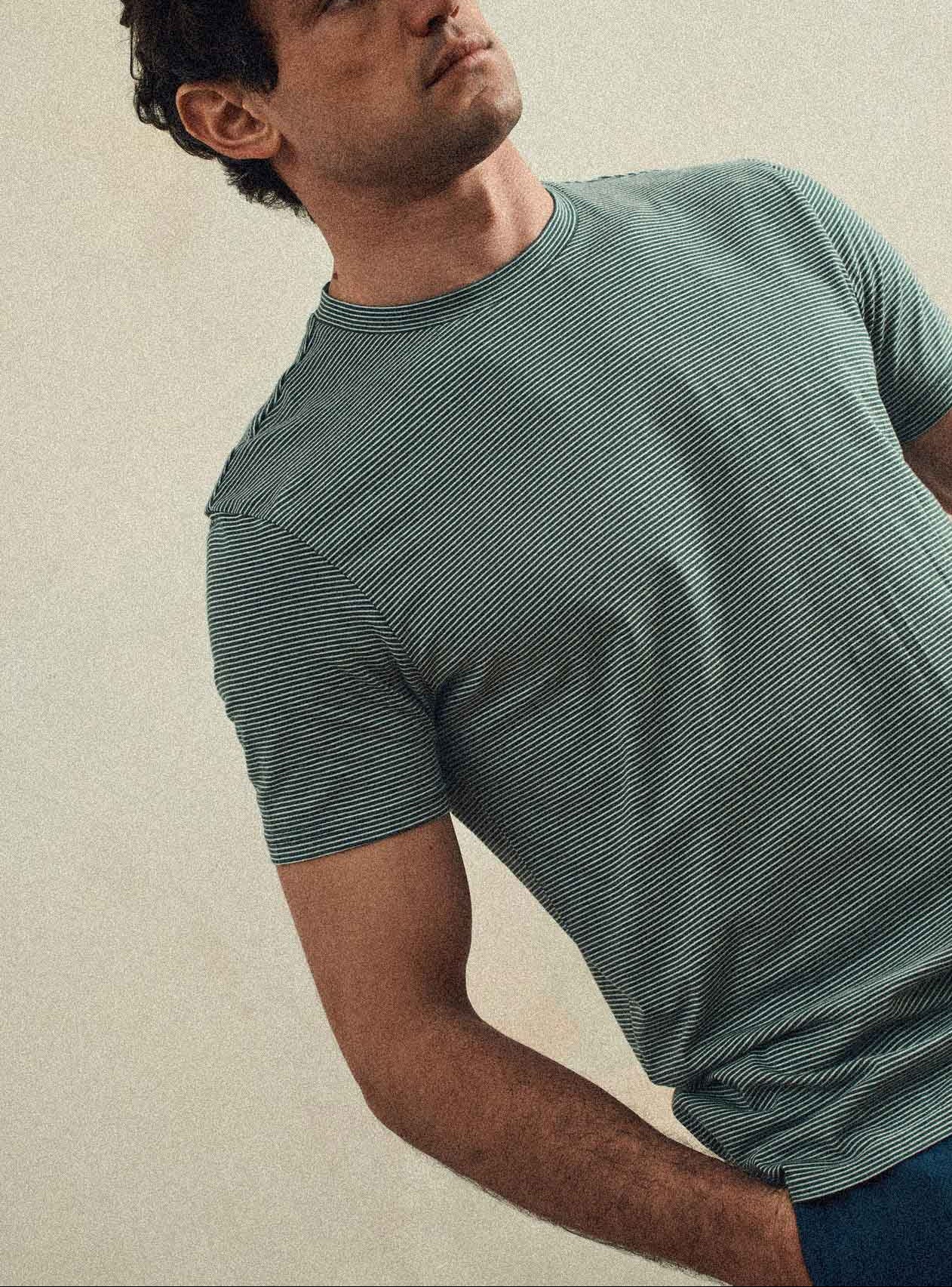 T-Shirt Casey Rayé Amazone