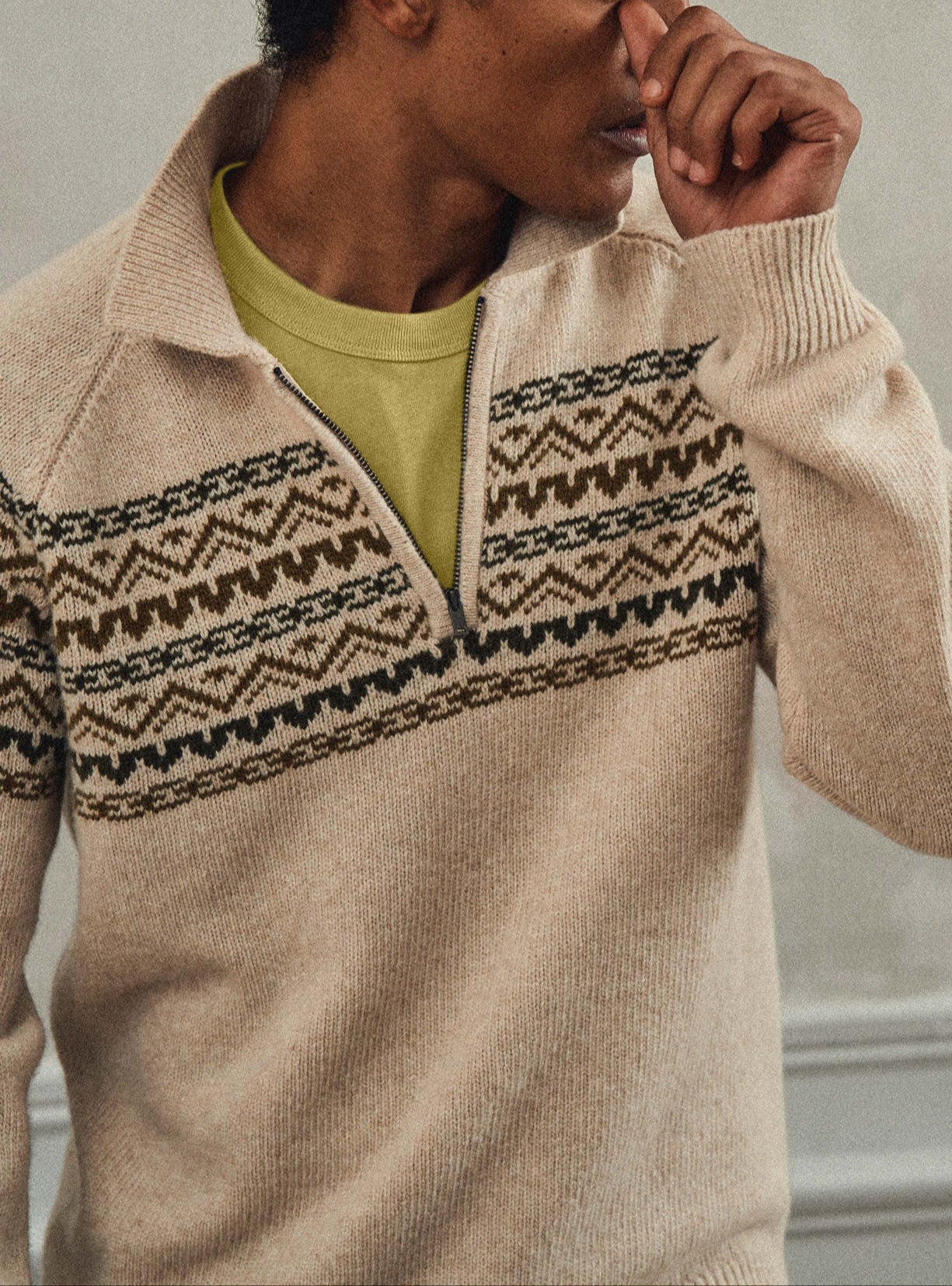 Pull Jackson Blanc/Olive