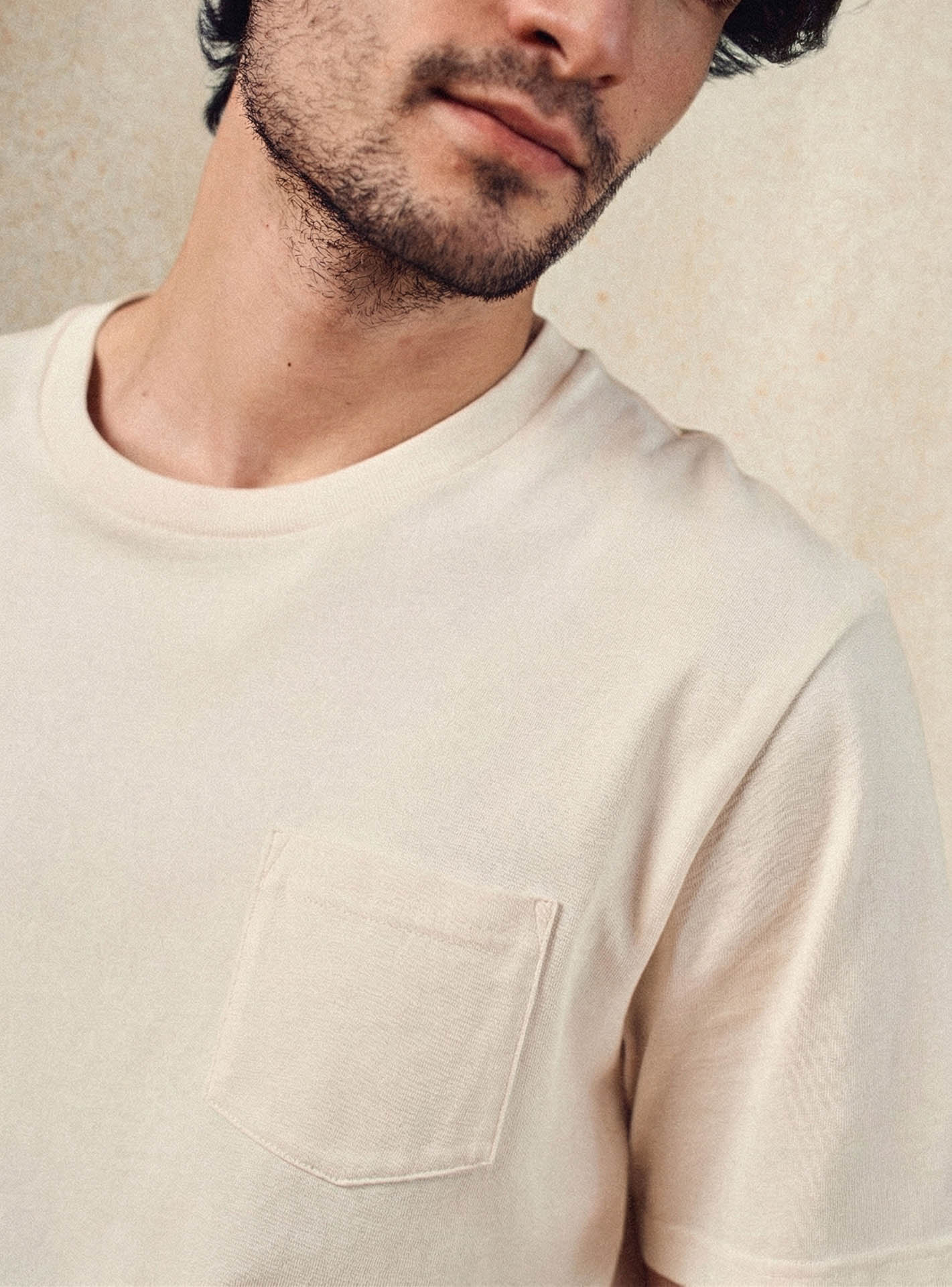 Mitch Cream T-shirt-2