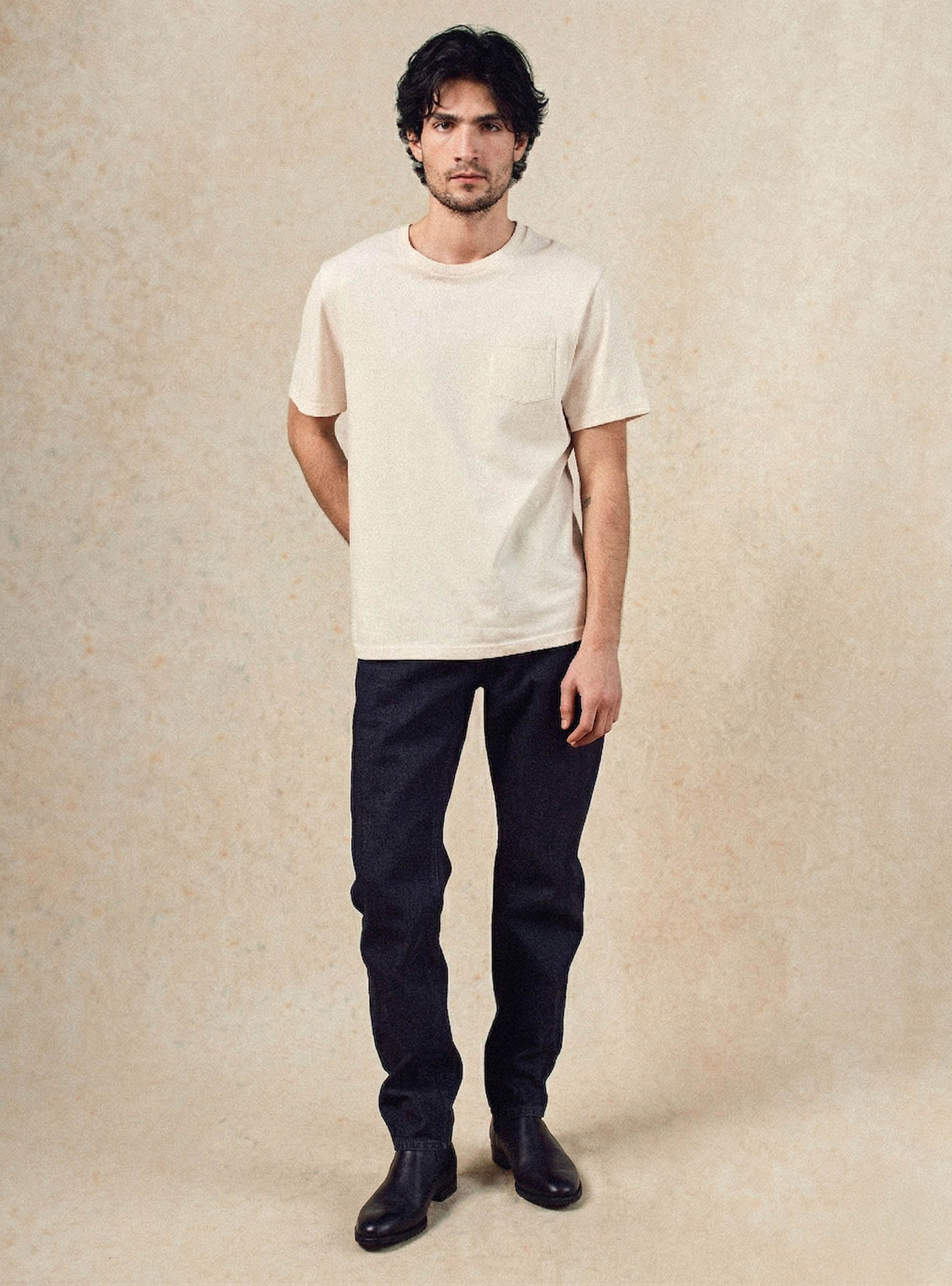 Mitch Cream T-shirt-3