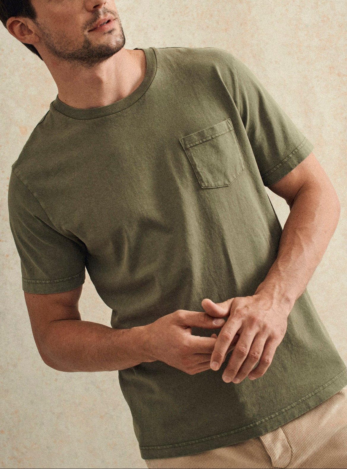 Mitch Khaki T-shirt-1