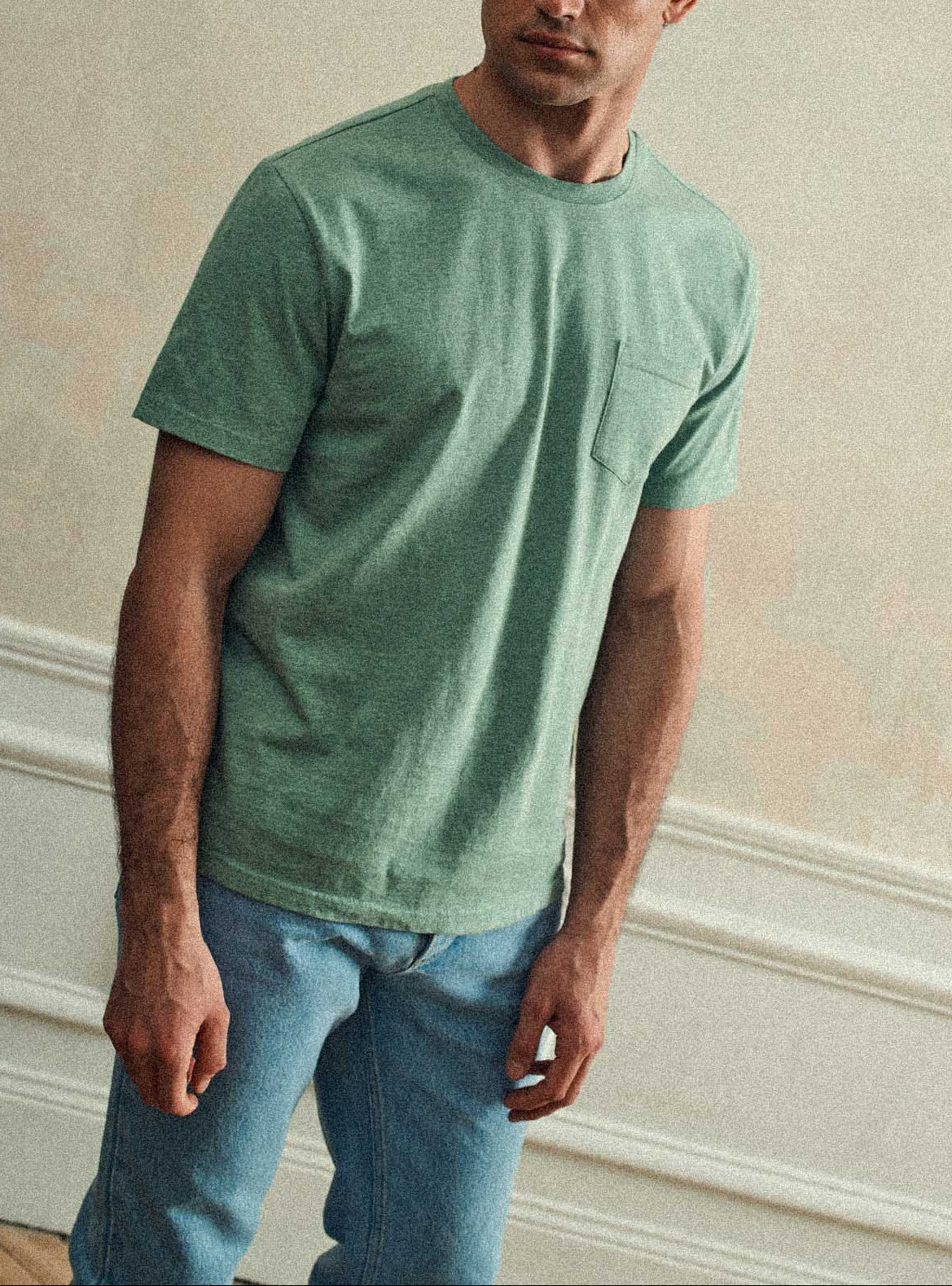 T-shirt Mitch Eucalyptus-1