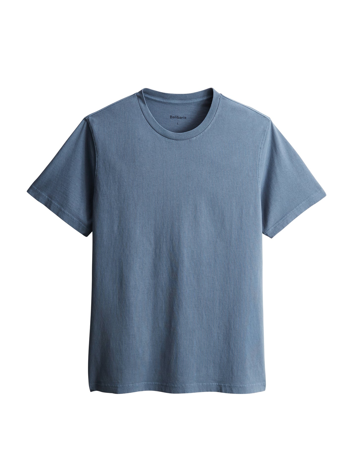 T-shirt Tim Océan – T-shirt 100% coton organique bleu avec col rond et coupe droite – packshot