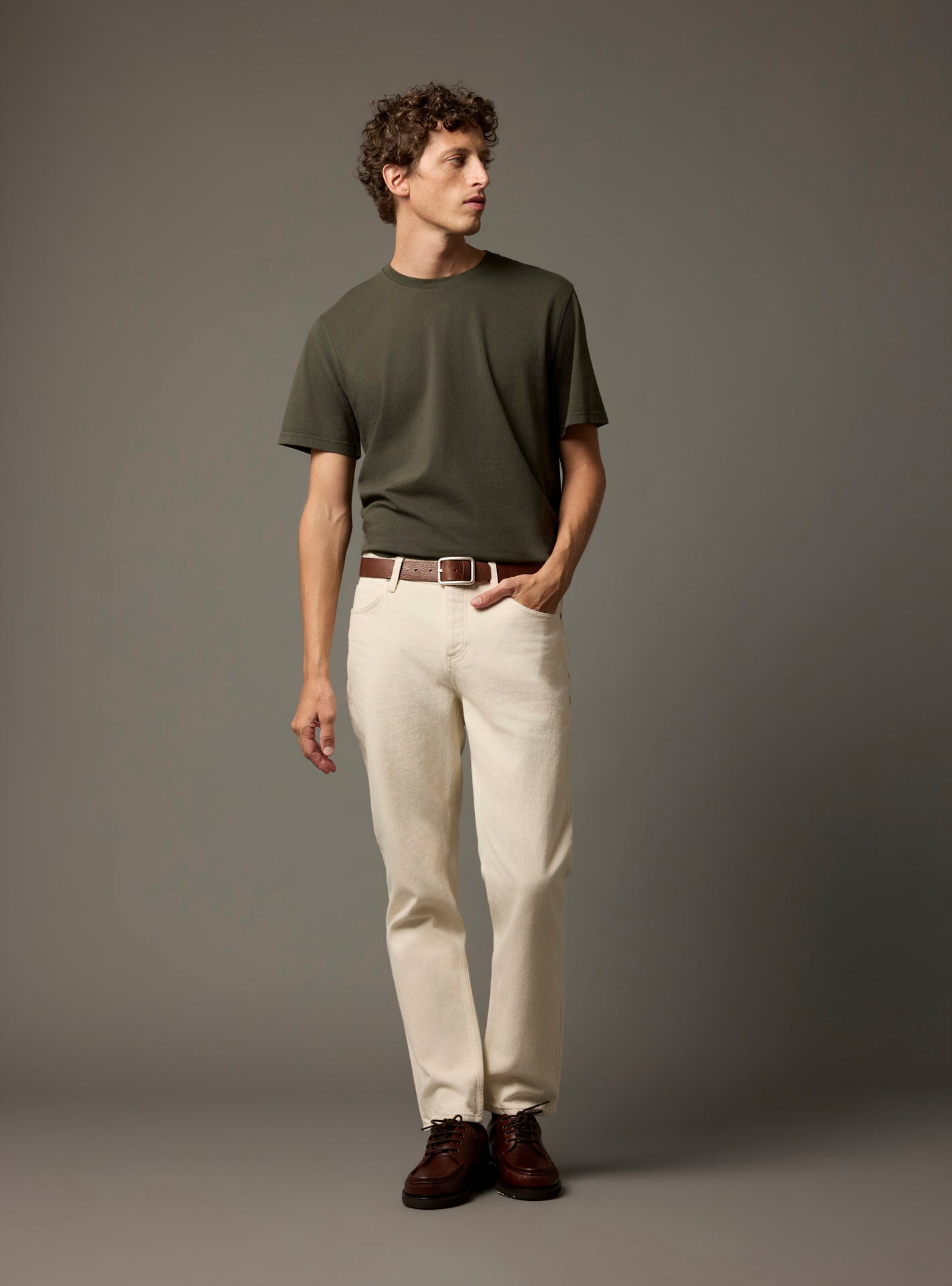 T-shirt Tim Dark Khaki-2