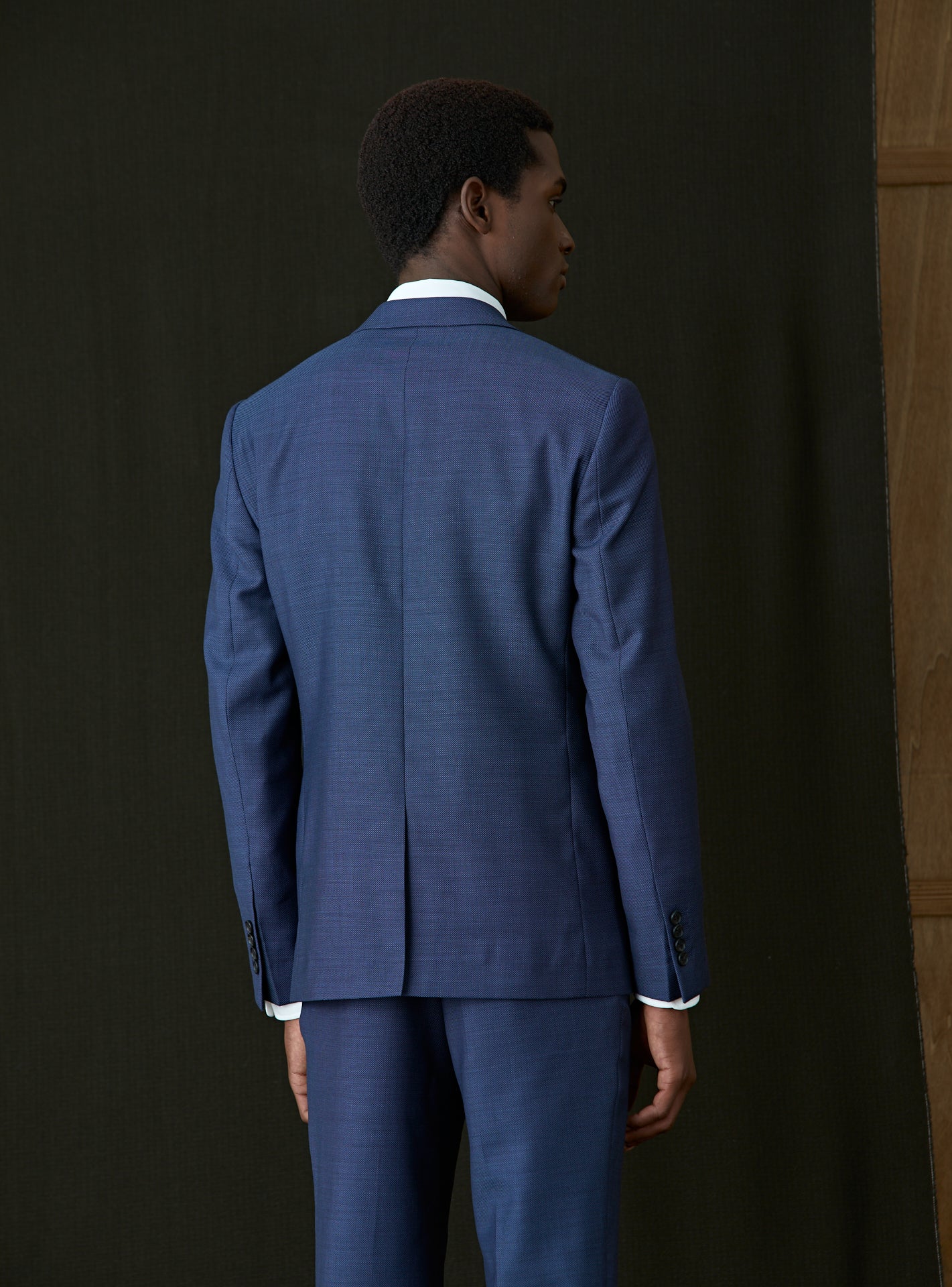 Veste de Costume Caviar Blue Melanged-4