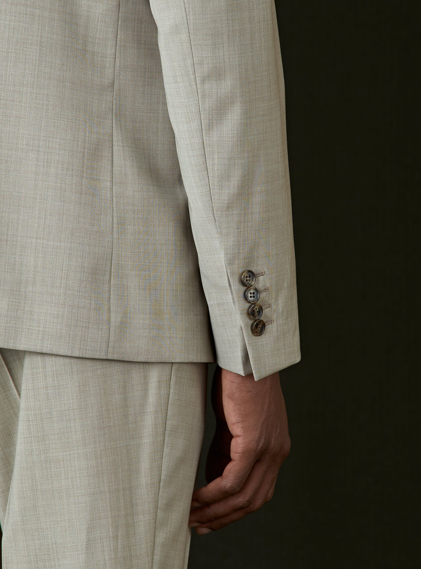 Veste de Costume Gekko Beige Melange-5