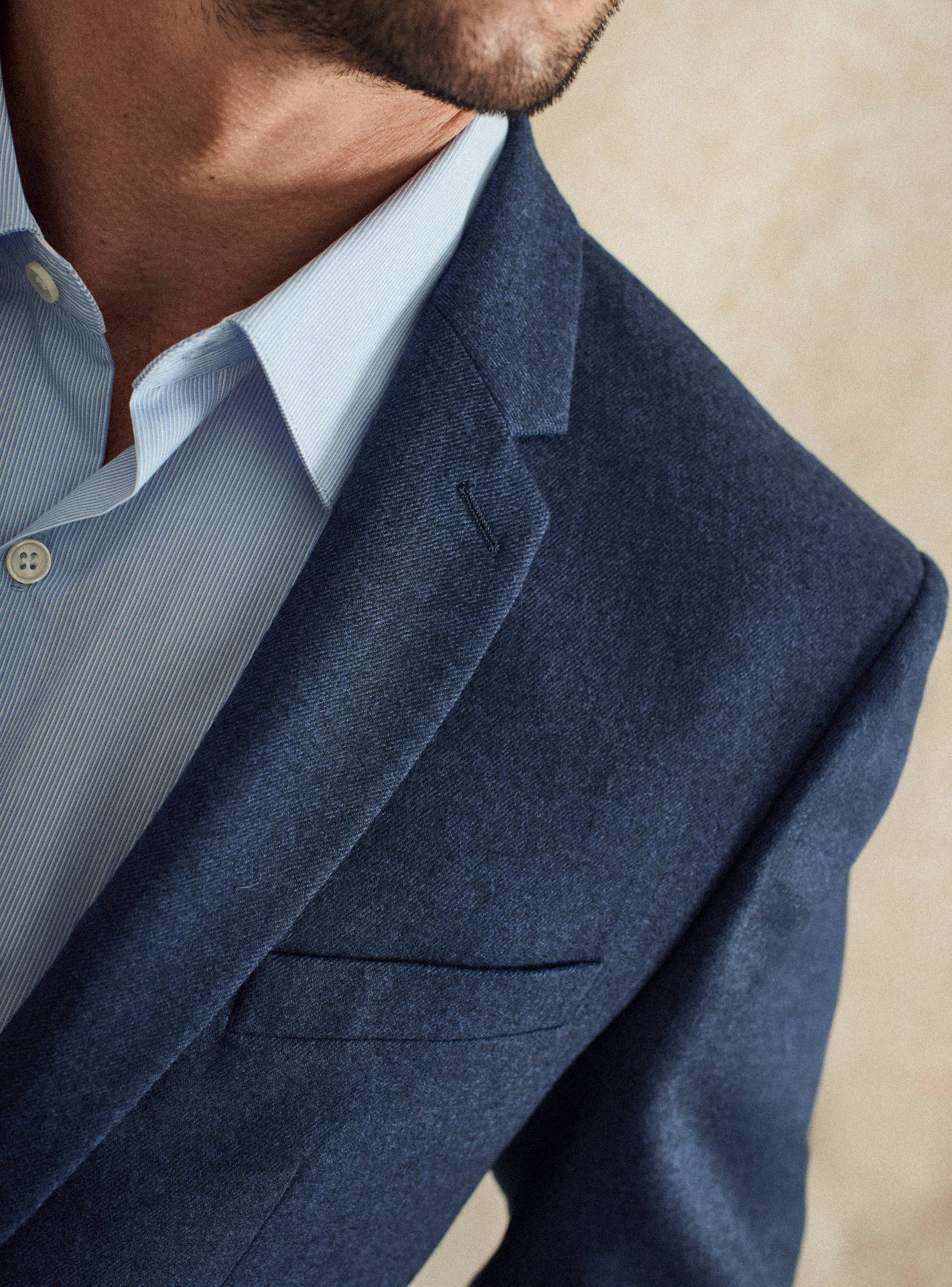 Navy Flannel Suit Jacket