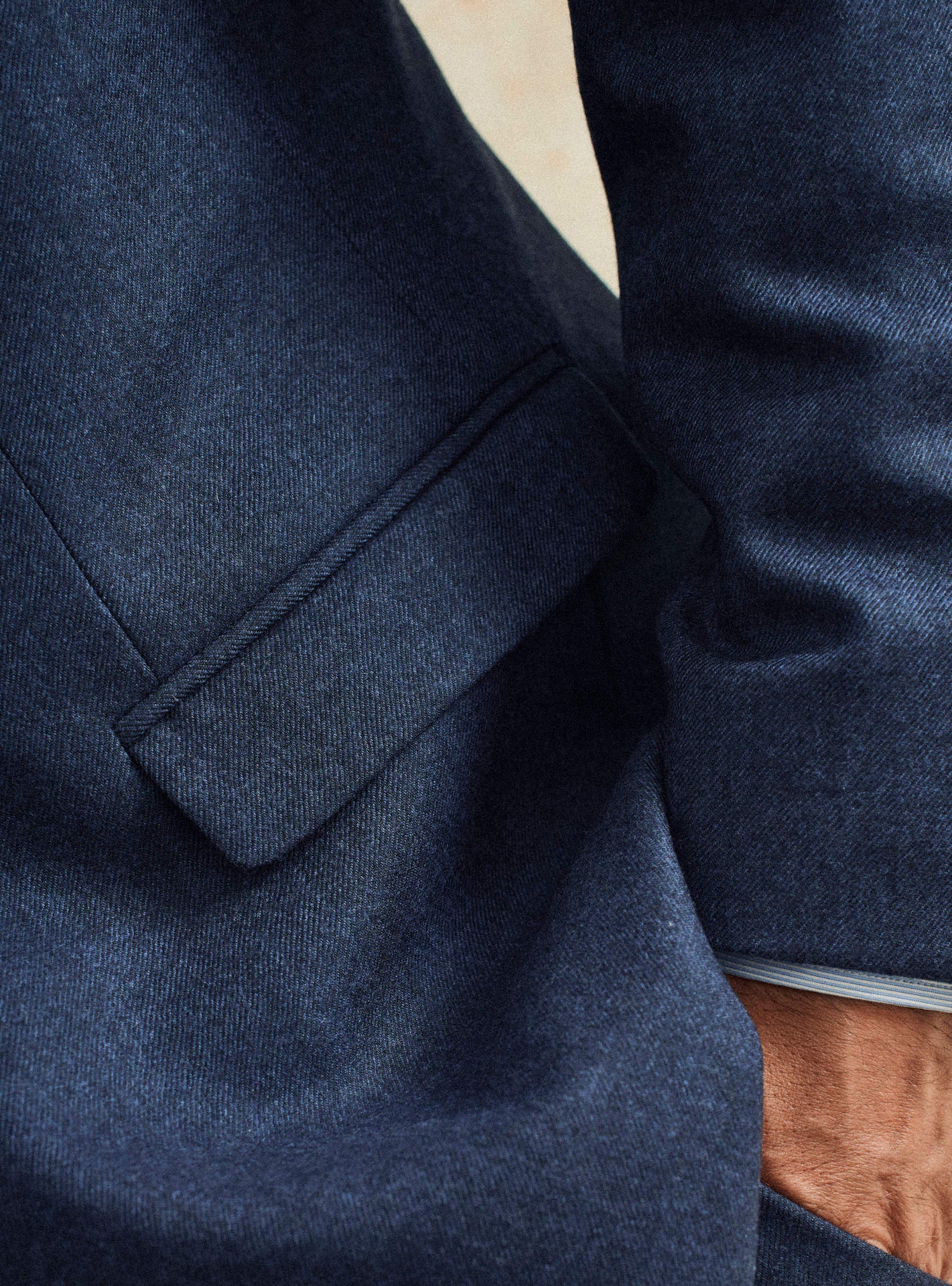 Navy Flannel Suit Jacket