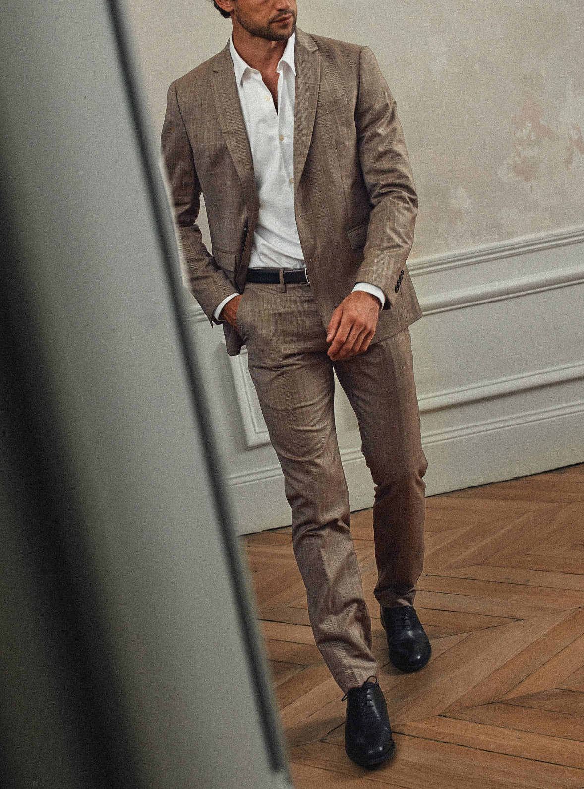 Gekko Beige Suit Jacket-1