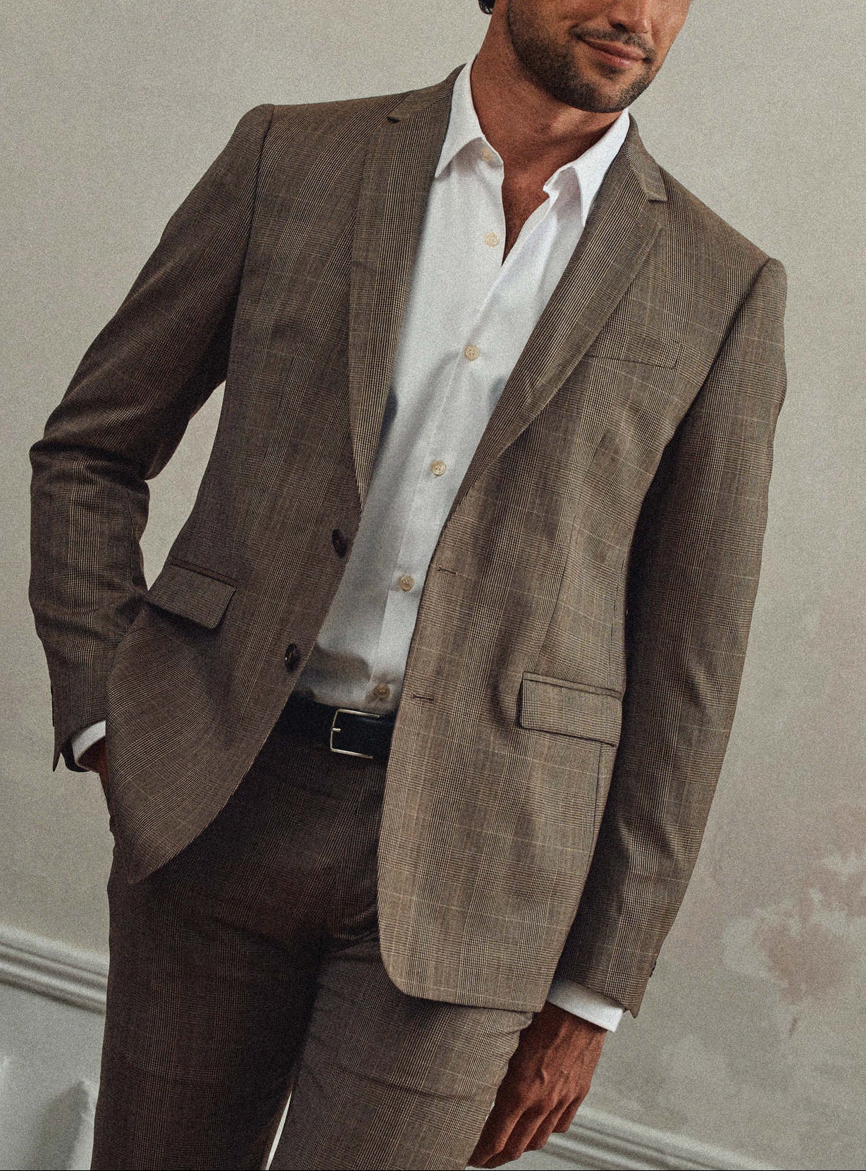 Gekko Beige Suit Jacket-2