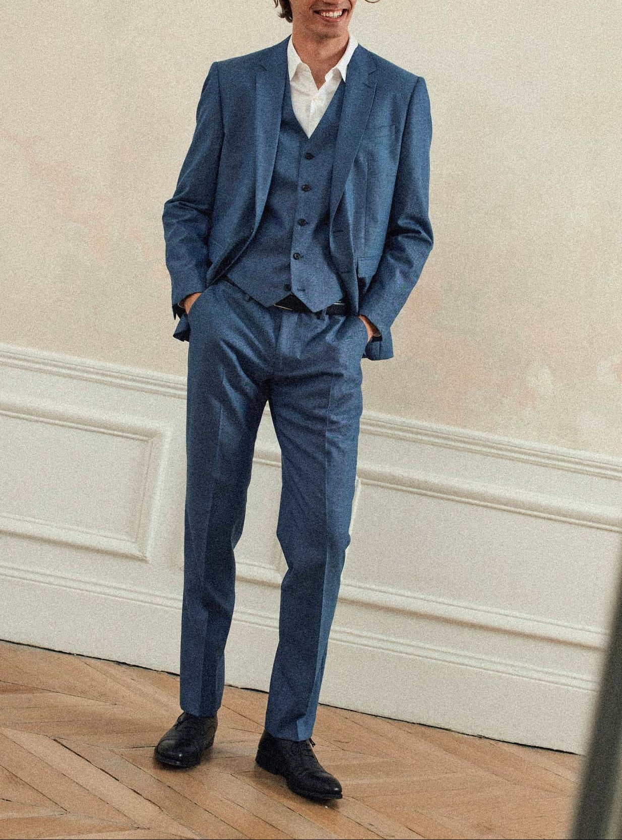 Veste de costume Gekko Blue Melanged-2