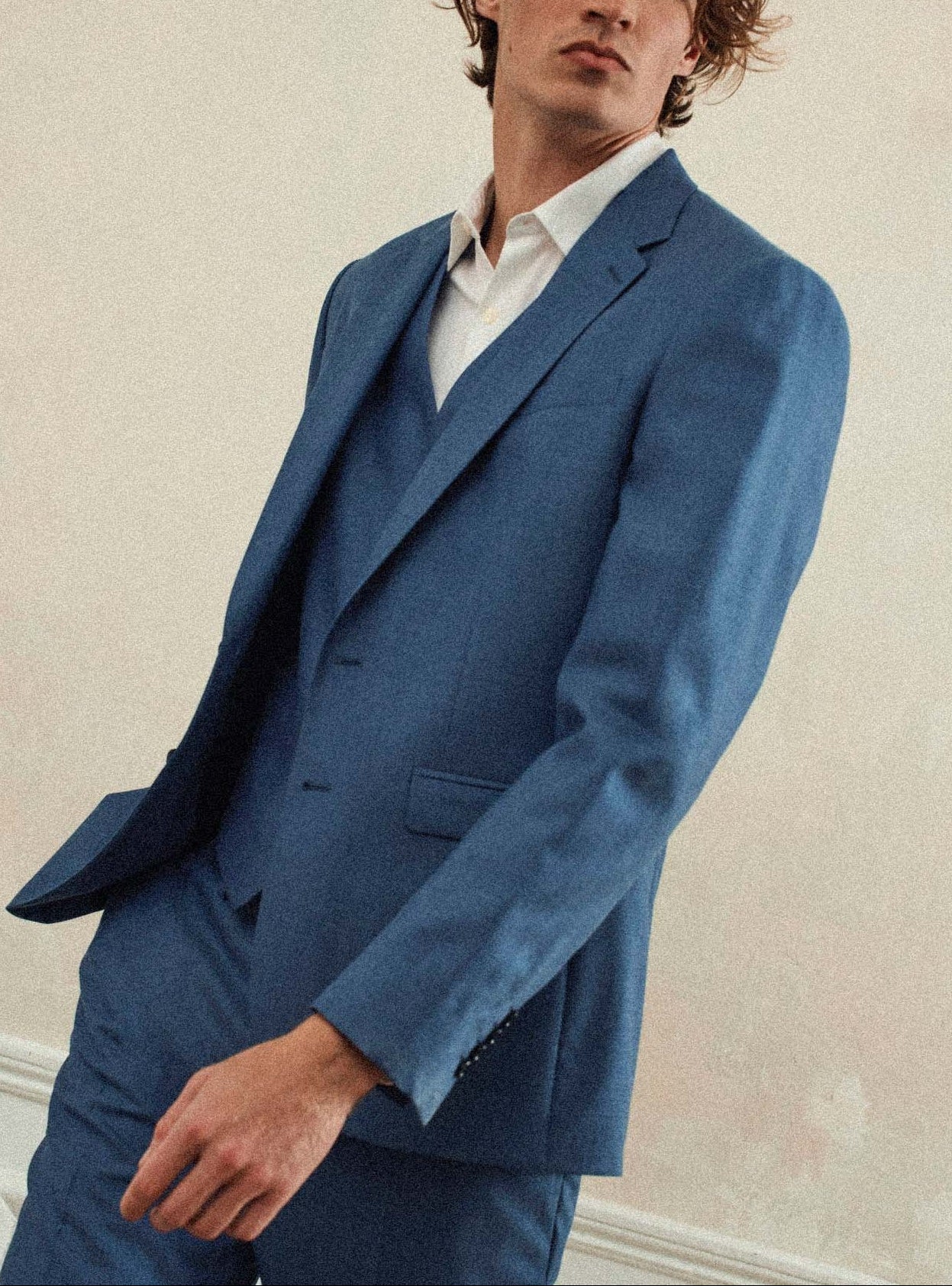 Veste de costume Gekko Blue Melanged-1