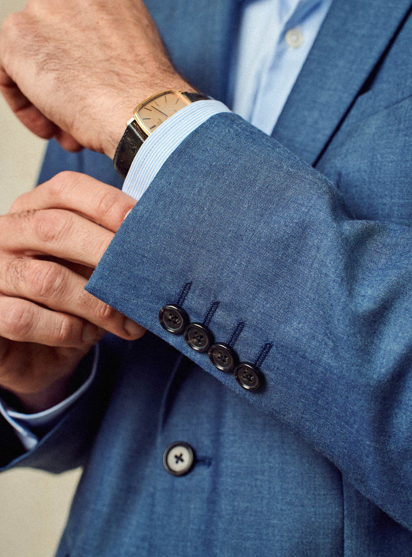 Veste de costume Gekko Blue Melanged-2