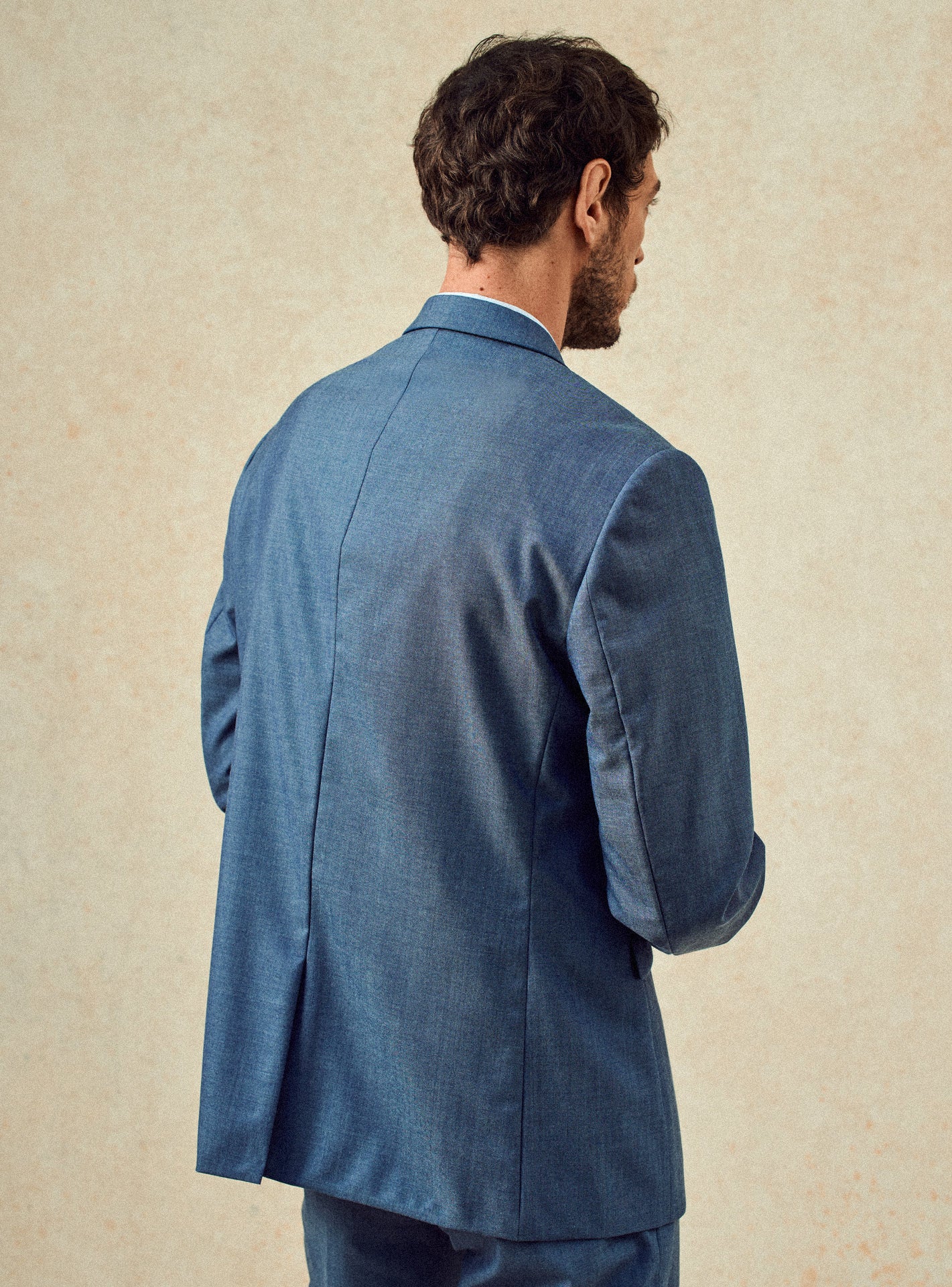 Veste de costume Gekko Blue Melanged-4