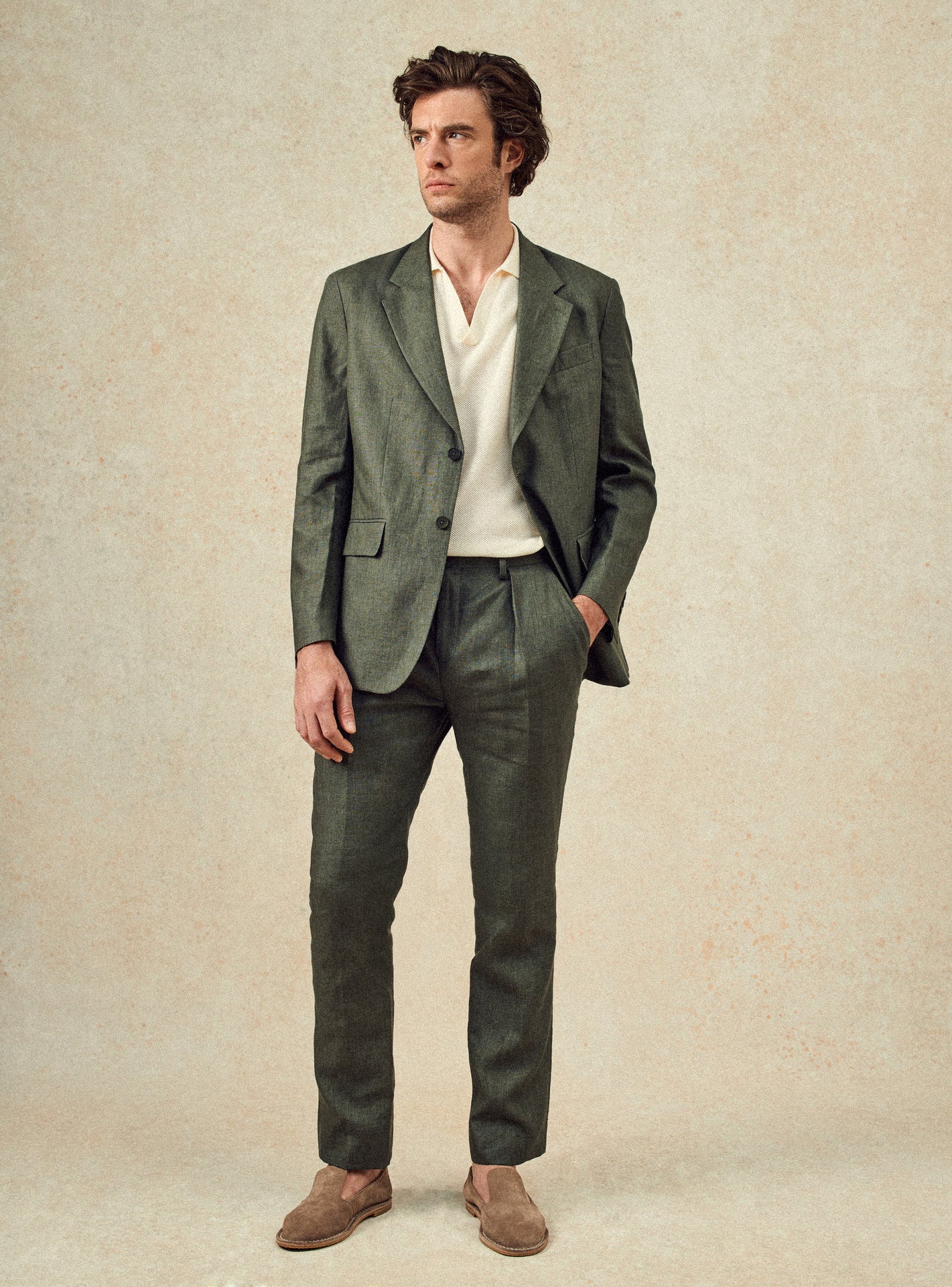 Veste de costume Alois Khaki-6