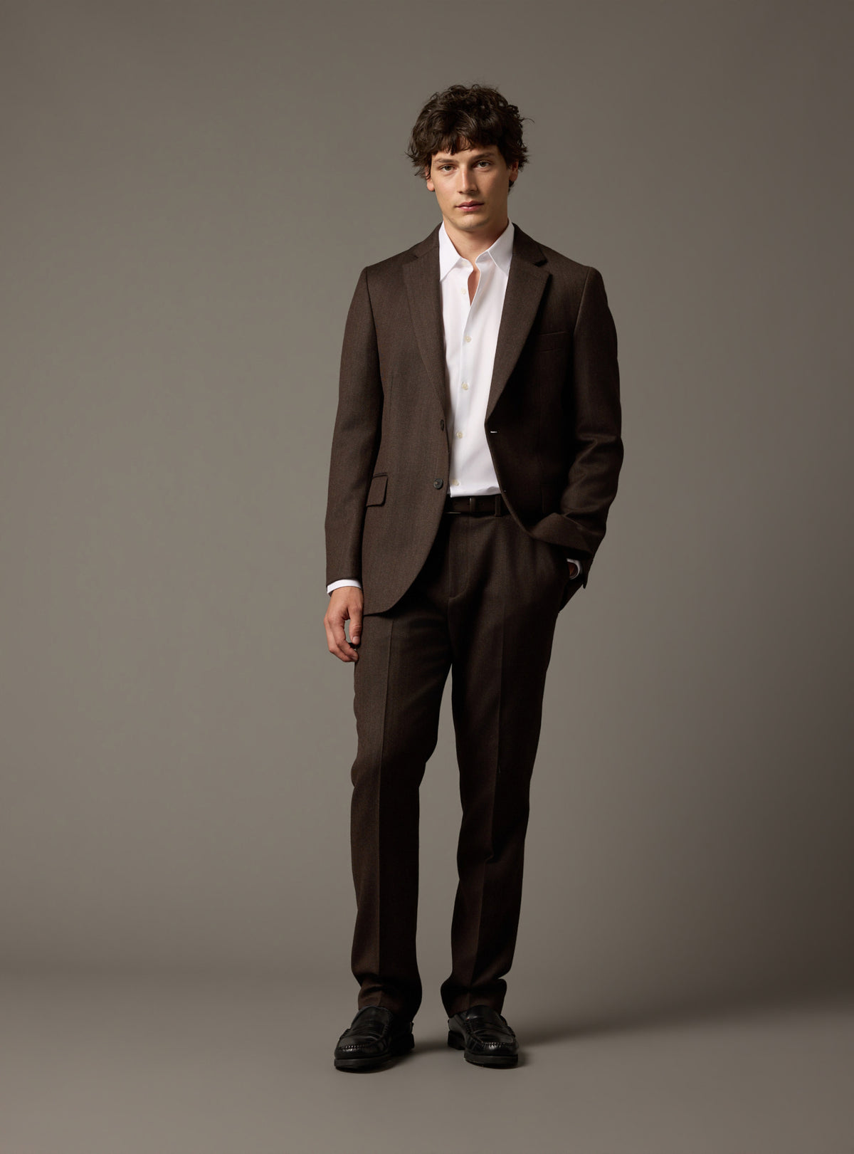 Veste de costume Alois Coffee-2