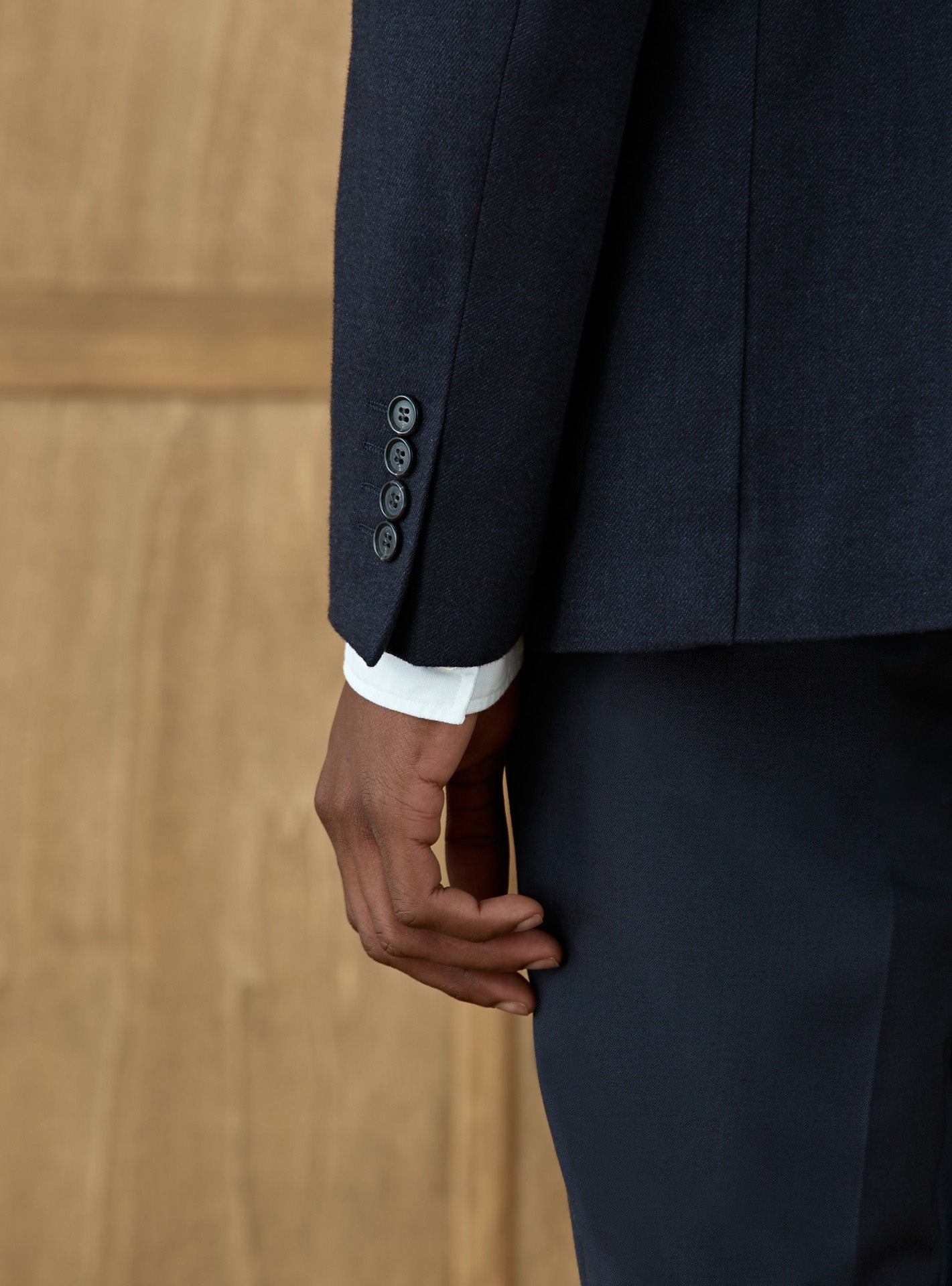 Heaton Navy Flannel Jacket Only