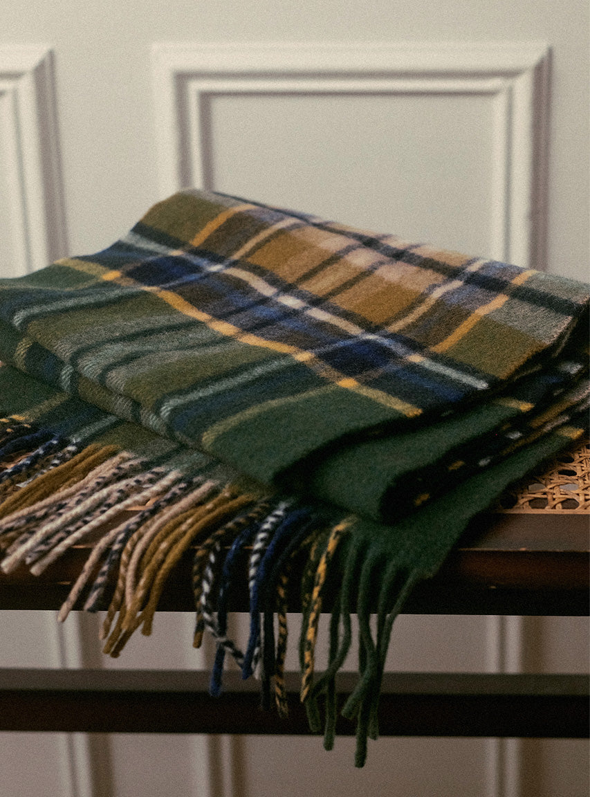 Rudolf Navy/Bottle Green Scarf