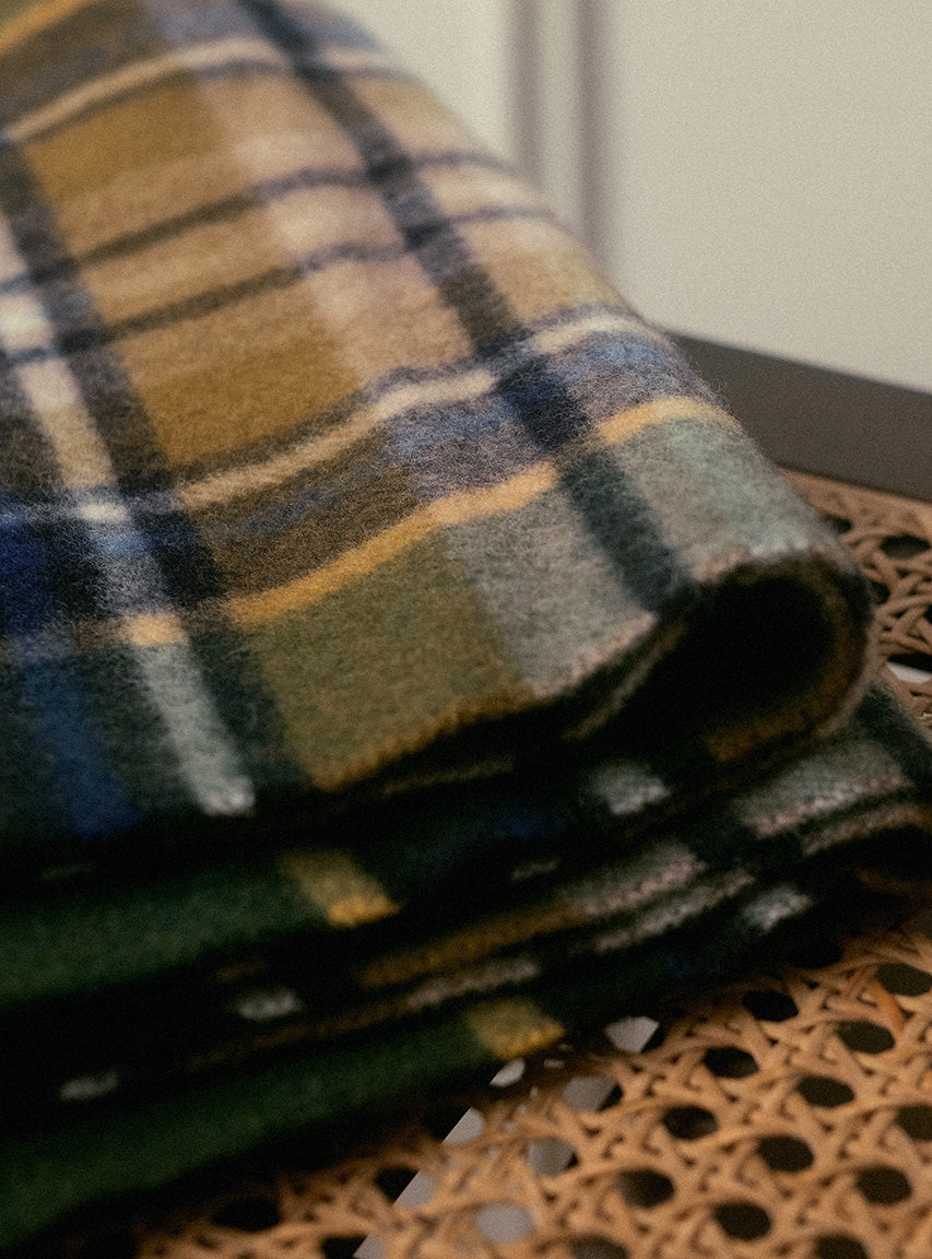 Rudolf Navy/Bottle Green Scarf