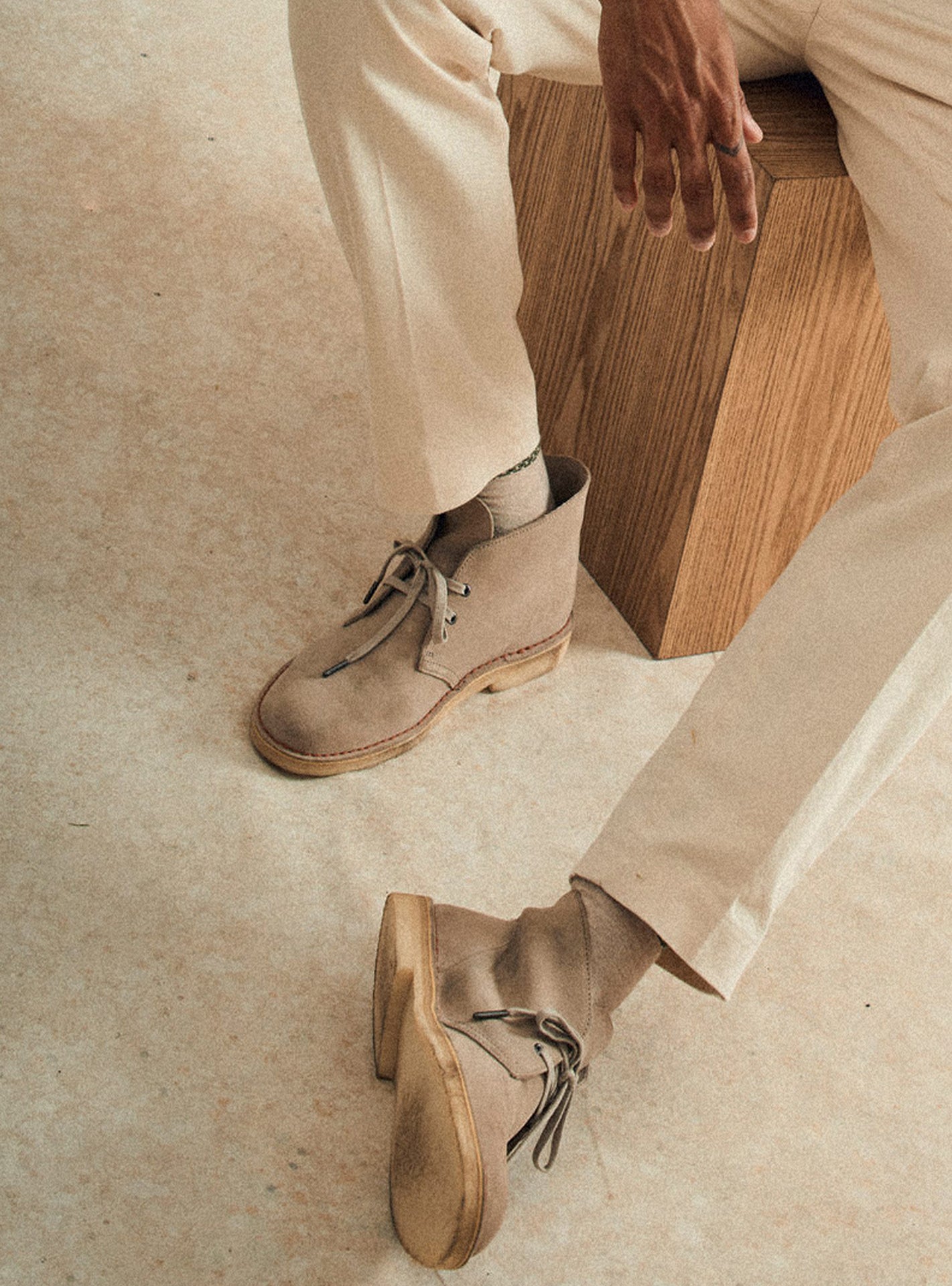 Men's Clarks Desert Sand Shoes | Balibaris