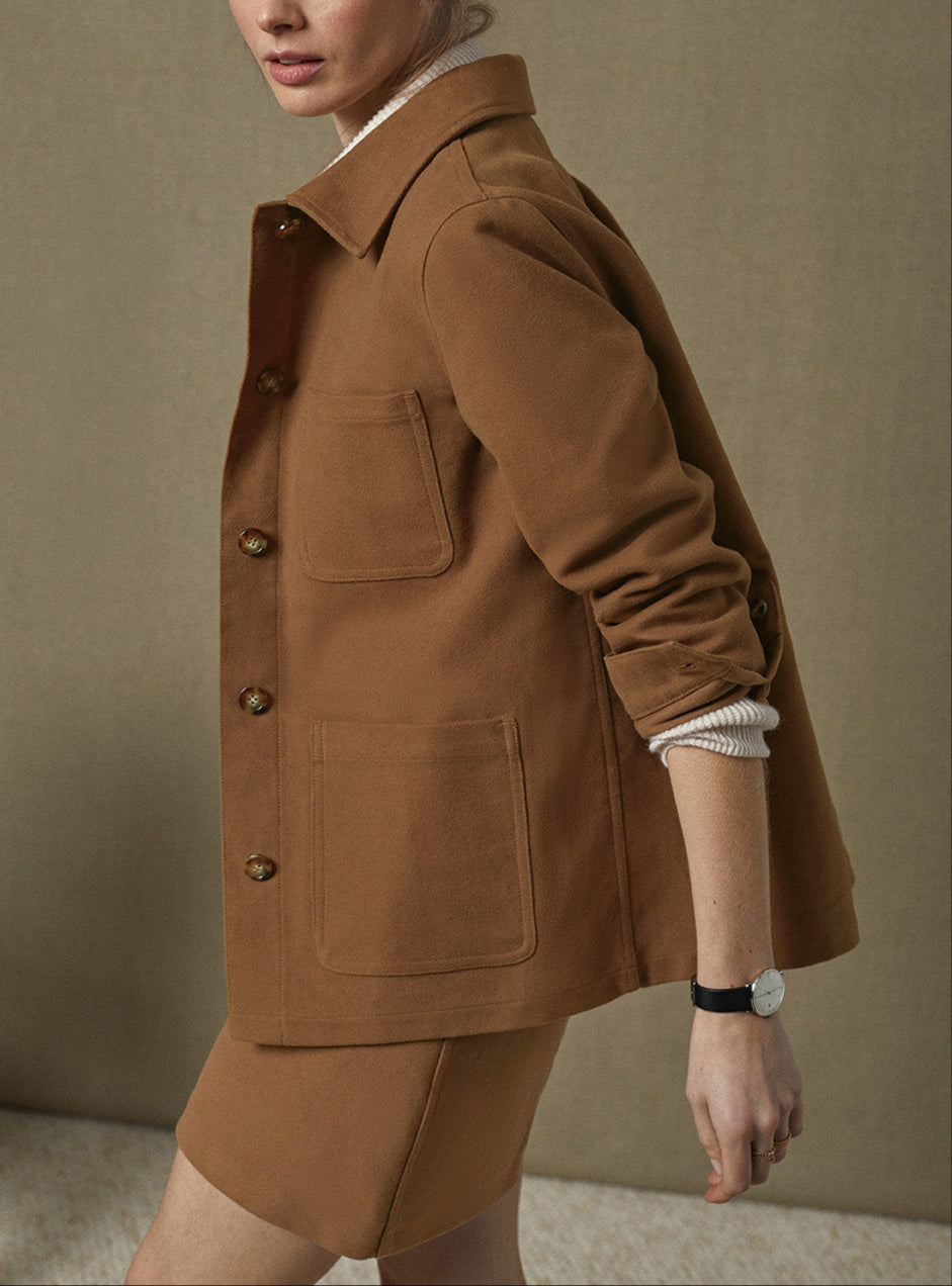 Veste de travail Audrey Camel-2