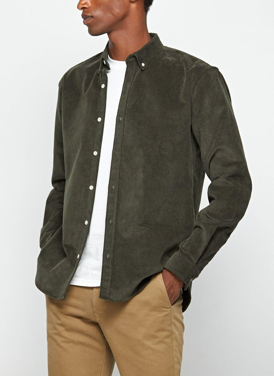 Chemise en velours College Conifer-4
