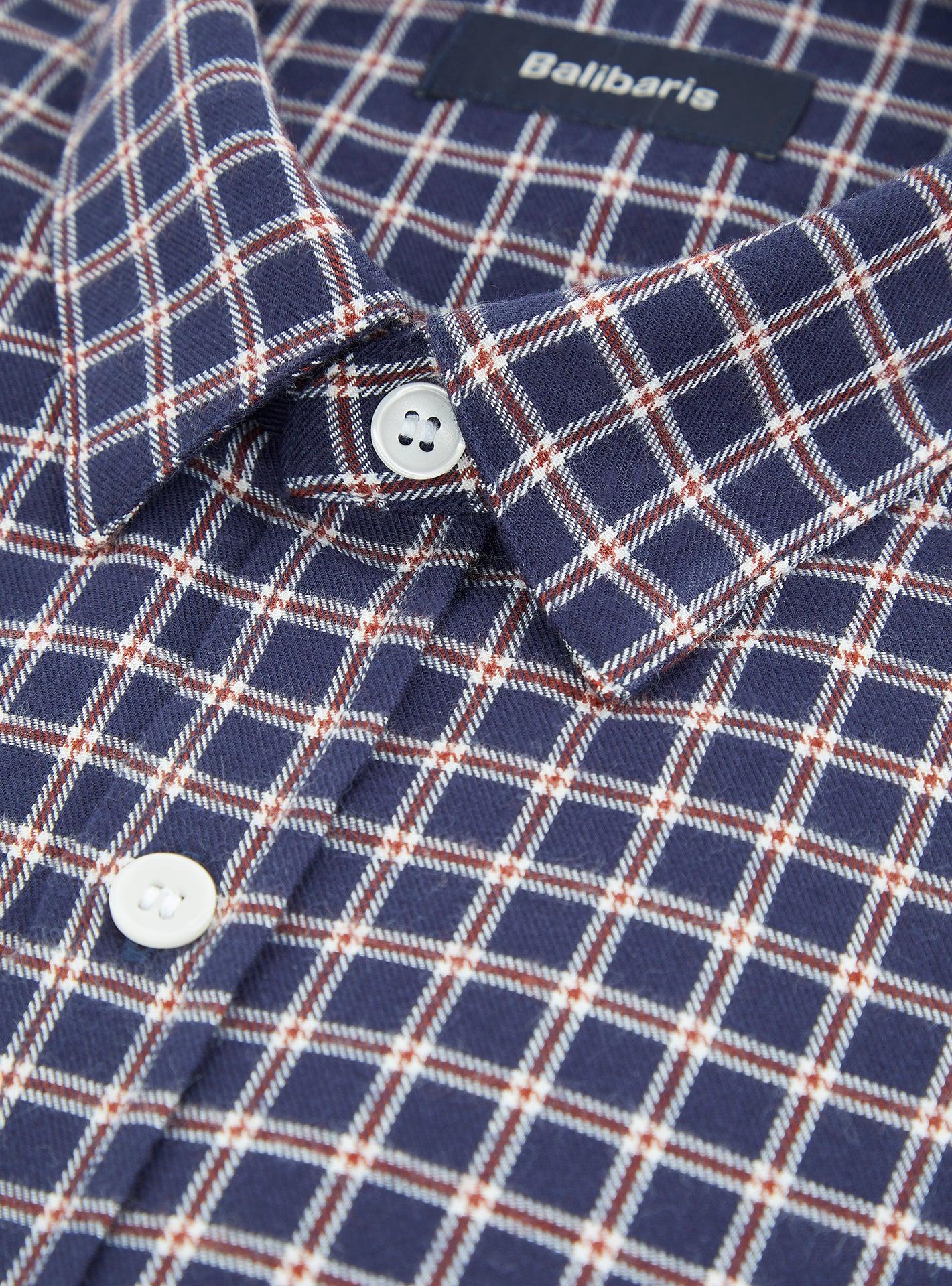 Chemise Mercer Navy et Brick - Balibaris EU