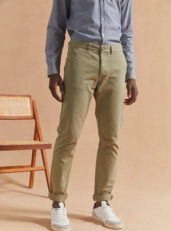 Chino Ajusté Charles Vert Matcha