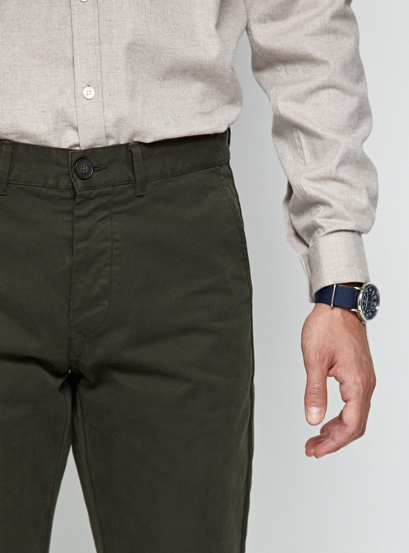 Chino Classique Paul Sea Moss-6