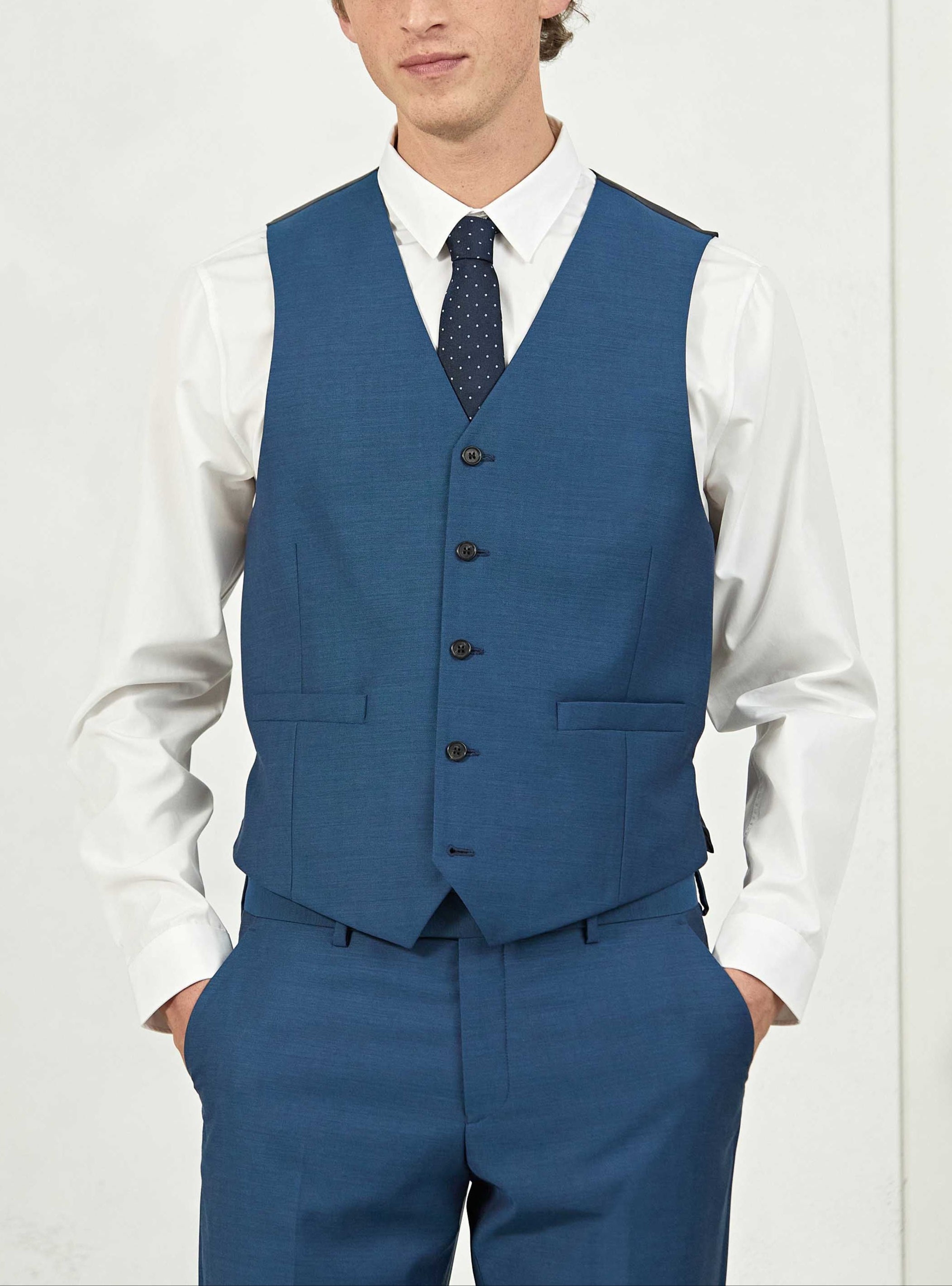 Gilet de costume Prusse Blue-3