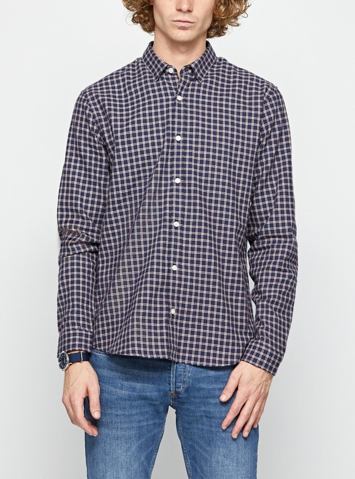 Chemise Mercer Navy et Brick-3
