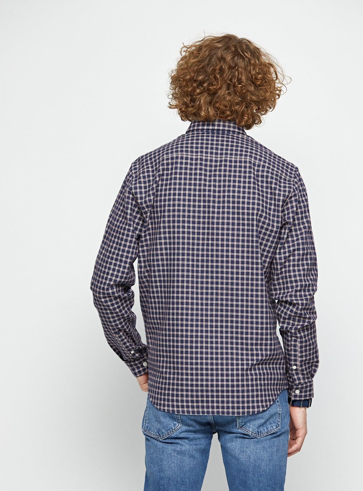 Chemise Mercer Navy et Brick - Balibaris EU