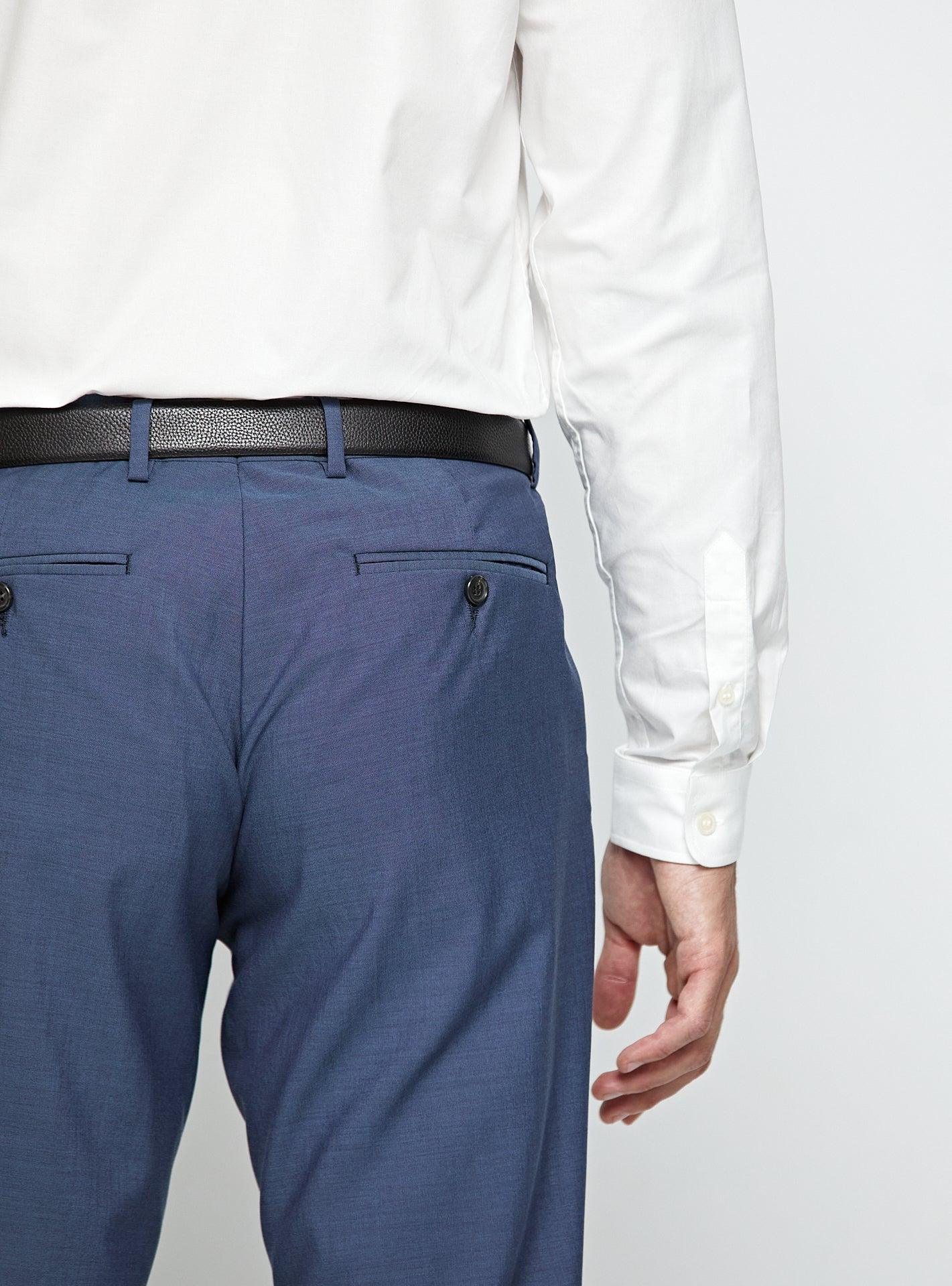 Pantalon de Costume Taylor Bleu Gris-6