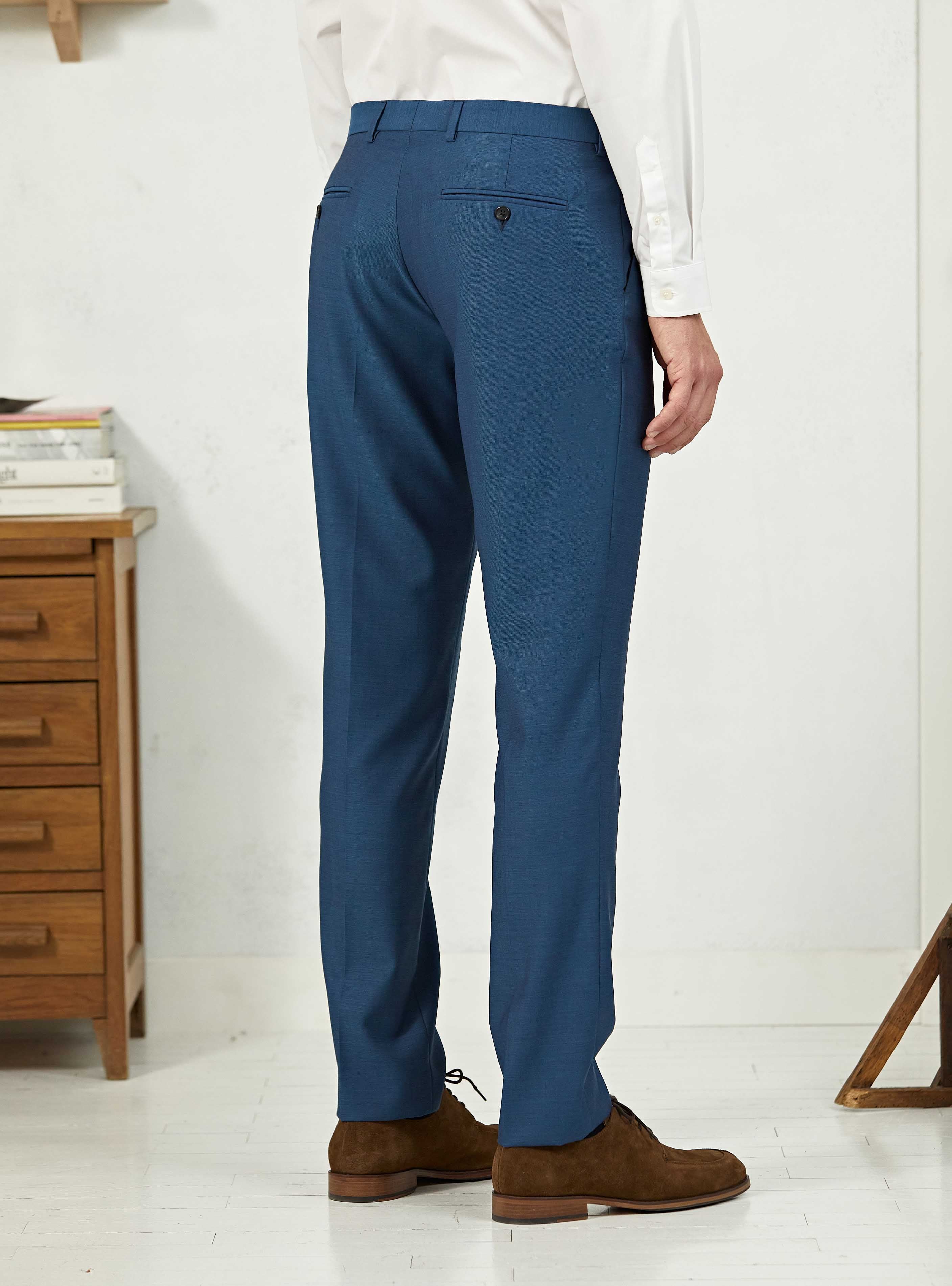 Pantalon de costume Bleu Prusse-7