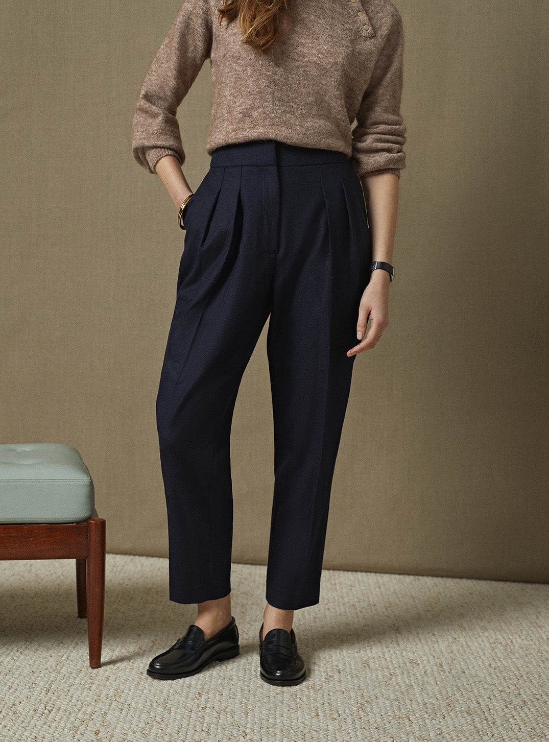 Pantalon Agathe Navy-1