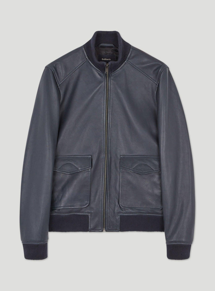 Blouson Cuir Arthur Indigo