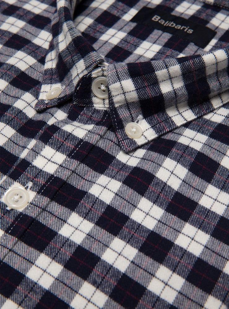 Chemise College Marine et Blanc-2